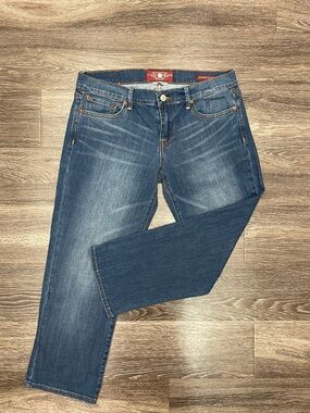 Lucky Brand Women's Sweet N Crop Faded Blue Jeans